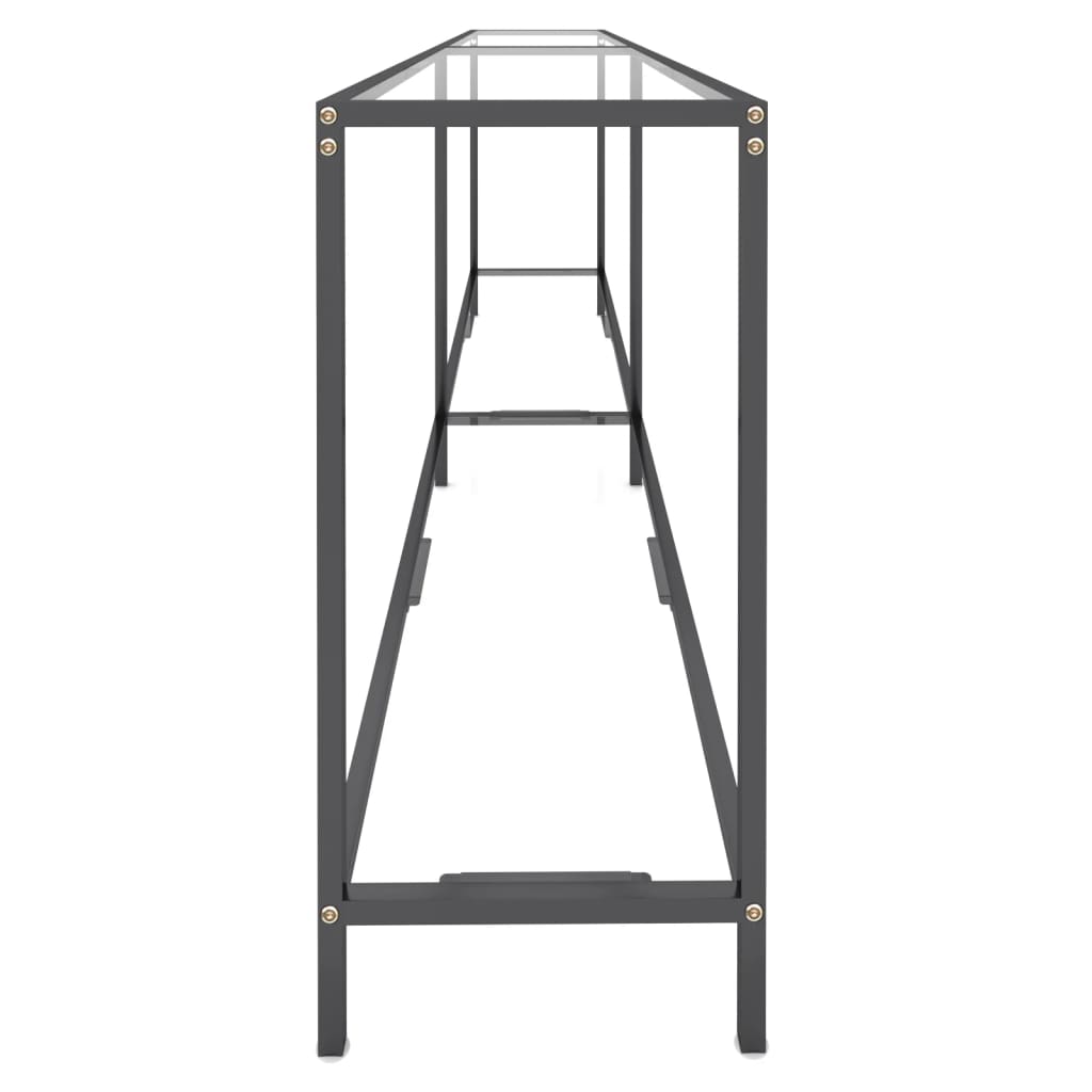 Wandtafel 220x35x75,5 cm gehard glas transparant is nu te koop bij PeponiXL, paradijselijk wonen!