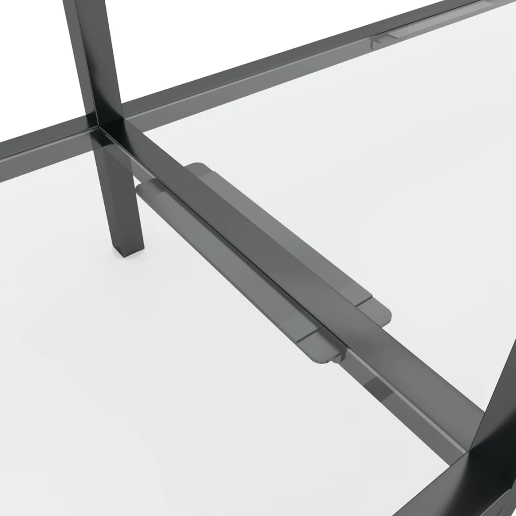 Wandtafel 220x35x75,5 cm gehard glas transparant is nu te koop bij PeponiXL, paradijselijk wonen!