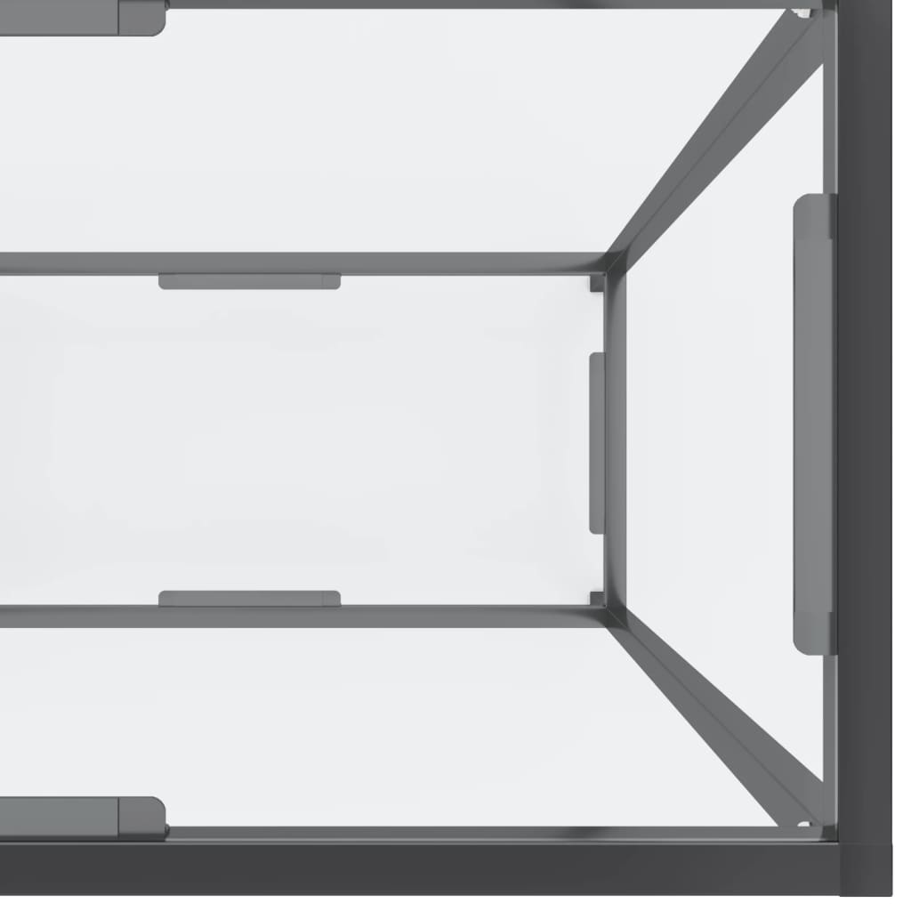 Wandtafel 220x35x75,5 cm gehard glas transparant is nu te koop bij PeponiXL, paradijselijk wonen!