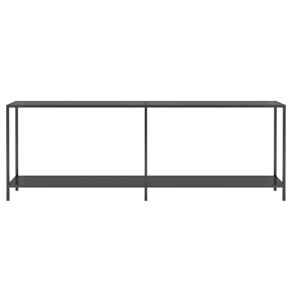 Wandtafel 220x35x75,5 cm gehard glas zwart is nu te koop bij PeponiXL, paradijselijk wonen!