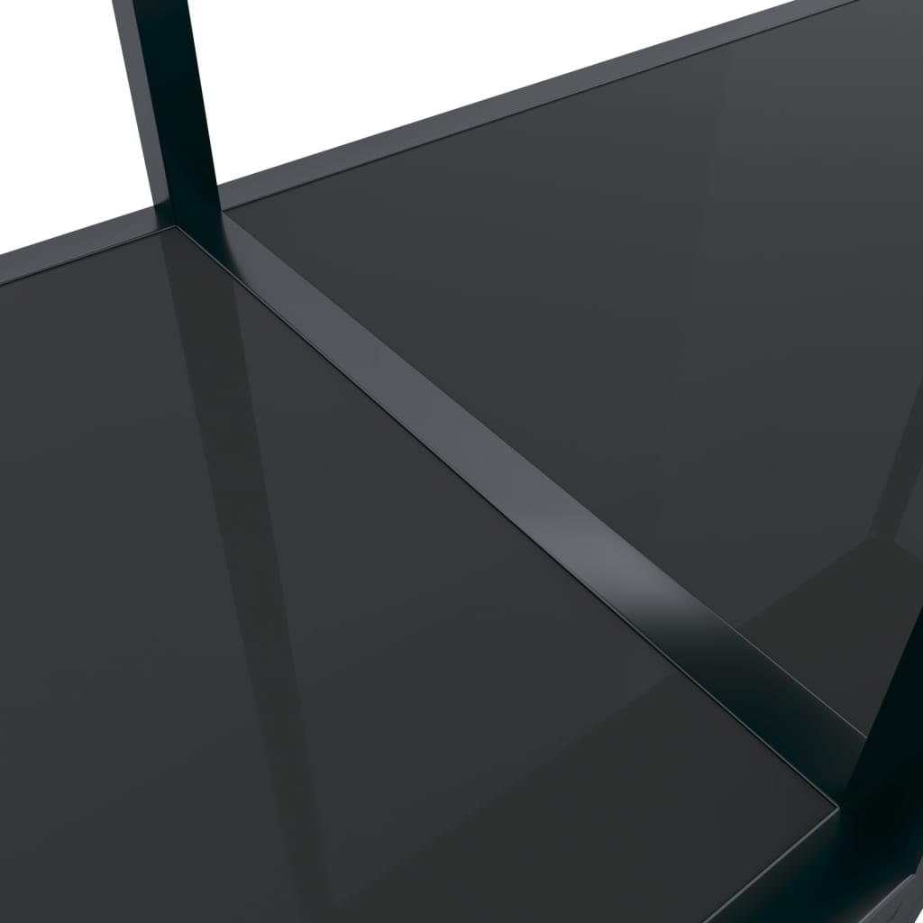 Wandtafel 220x35x75,5 cm gehard glas zwart is nu te koop bij PeponiXL, paradijselijk wonen!