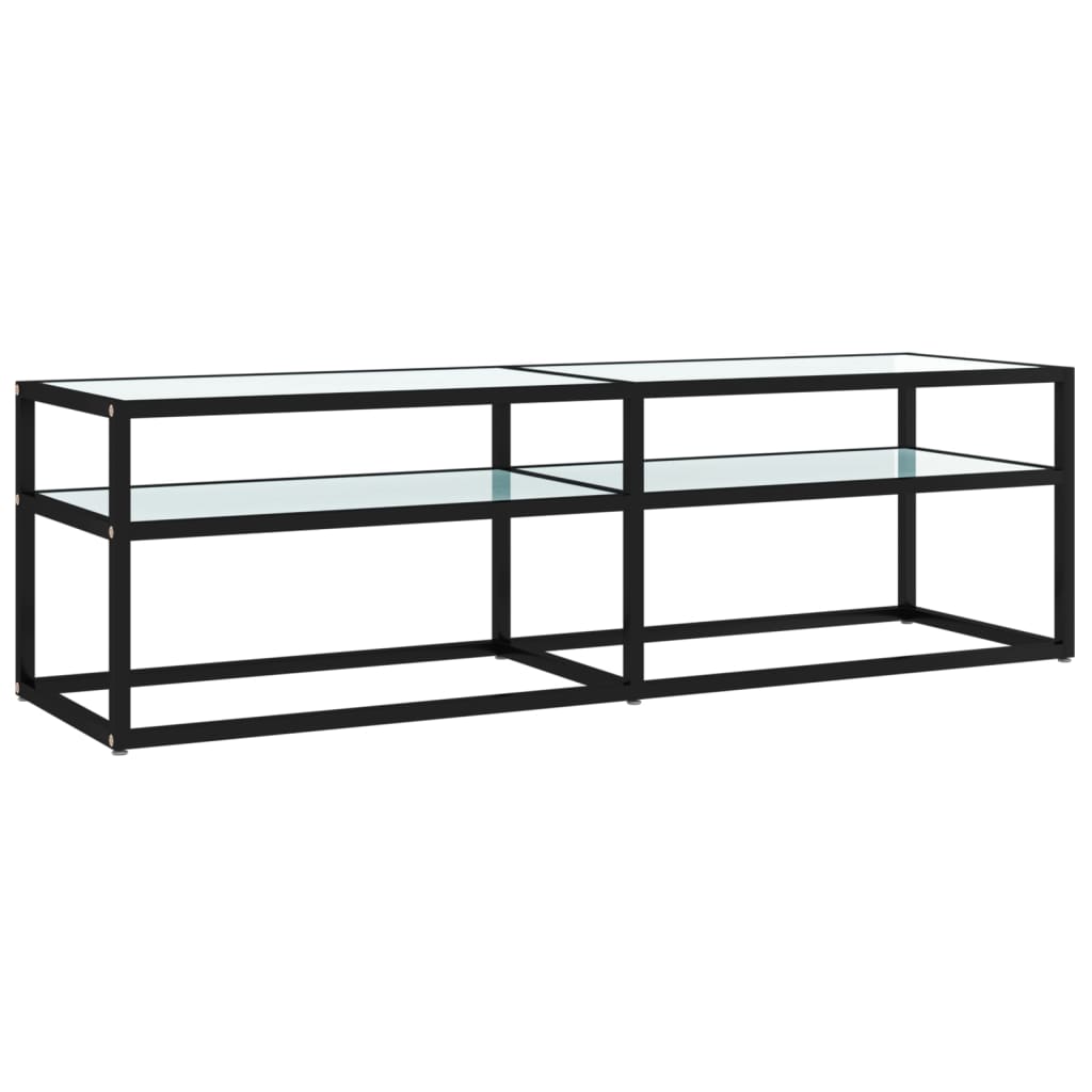 Tv-meubel 140x40x40,5 cm gehard glas witmarmerkleurig is nu te koop bij PeponiXL, paradijselijk wonen!