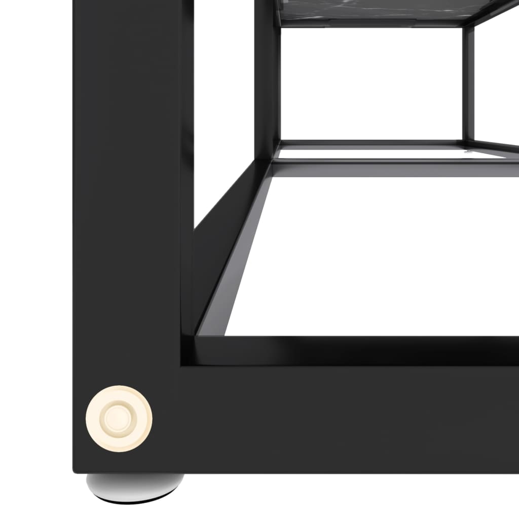 Tv-meubel 140x40x40,5 cm gehard glas zwartmarmerkleurig is nu te koop bij PeponiXL, paradijselijk wonen!