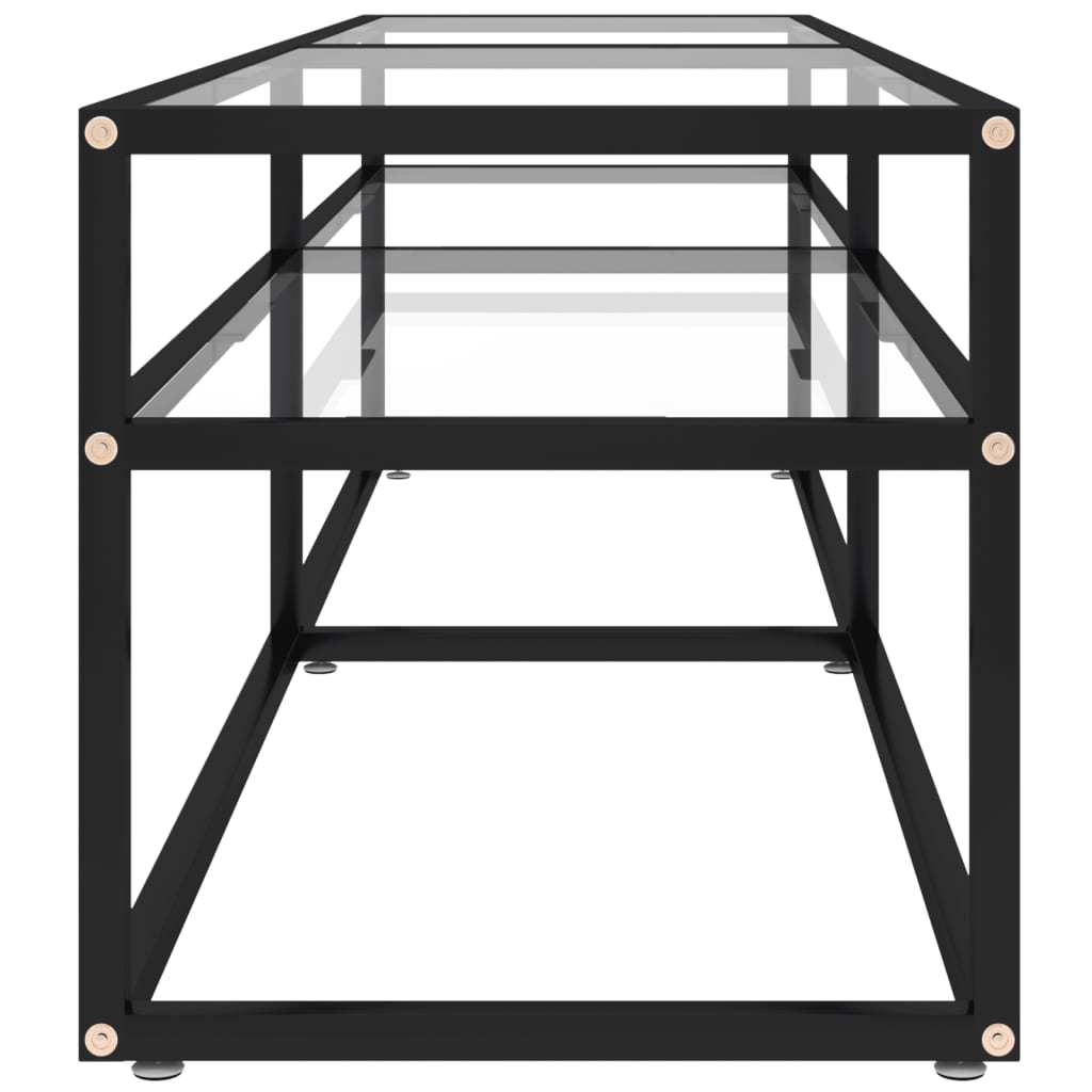 Tv-meubel 160x40x40,5 cm gehard glas transparant is nu te koop bij PeponiXL, paradijselijk wonen!