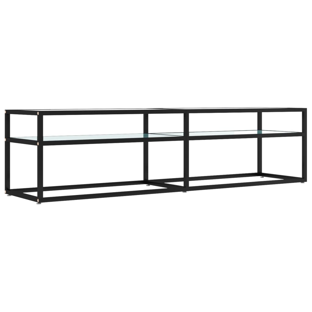 Tv-meubel 160x40x40,5 cm gehard glas witmarmerkleurig is nu te koop bij PeponiXL, paradijselijk wonen!