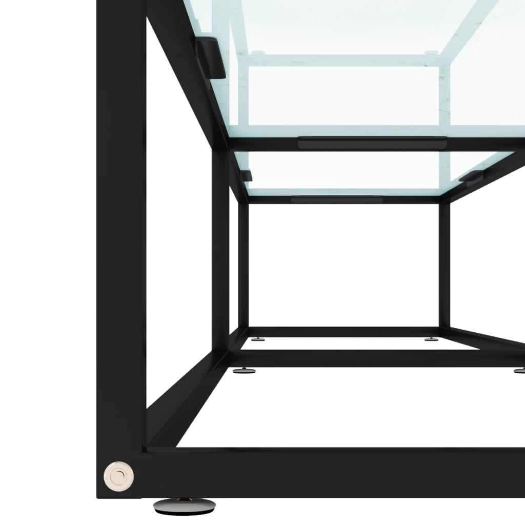 Tv-meubel 200x40x40,5 cm gehard glas witmarmerkleurig is nu te koop bij PeponiXL, paradijselijk wonen!