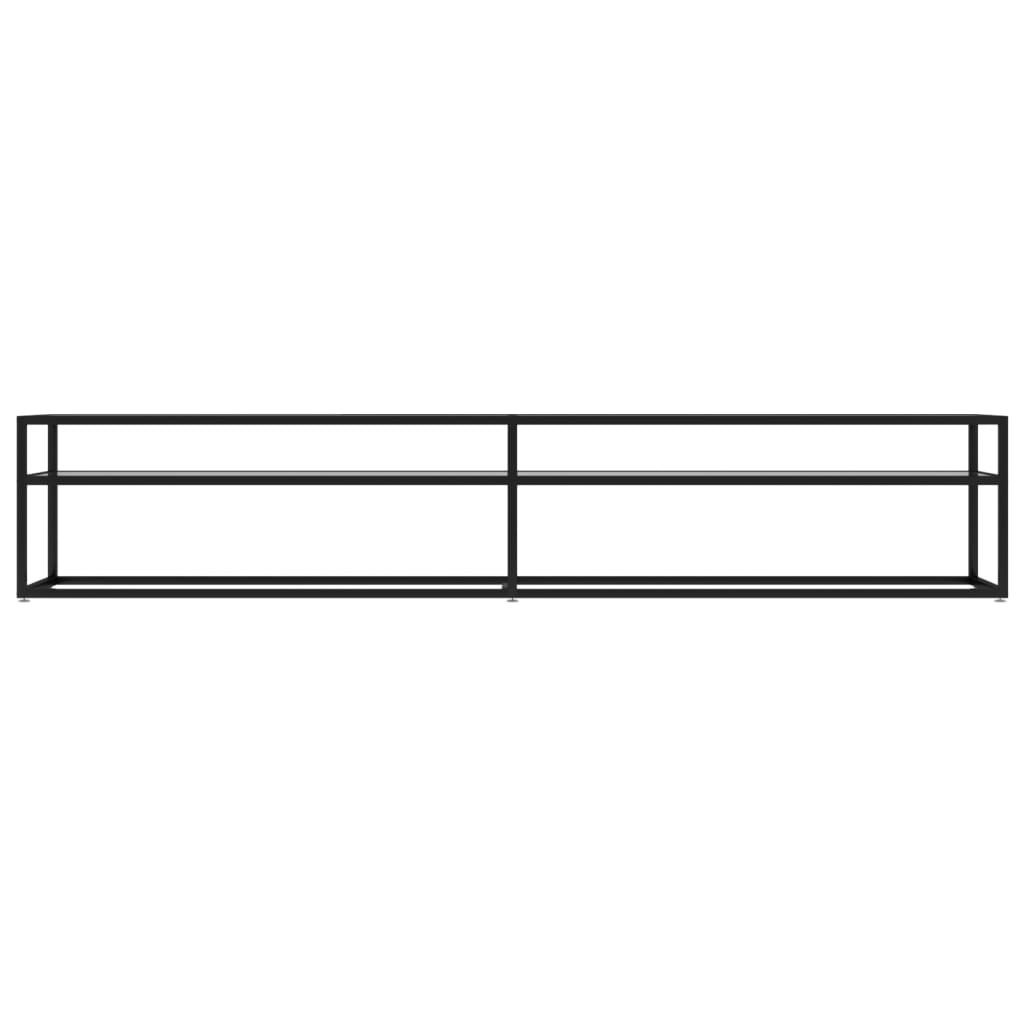 Tv-meubel 220x40x40,5 cm gehard glas transparant is nu te koop bij PeponiXL, paradijselijk wonen!