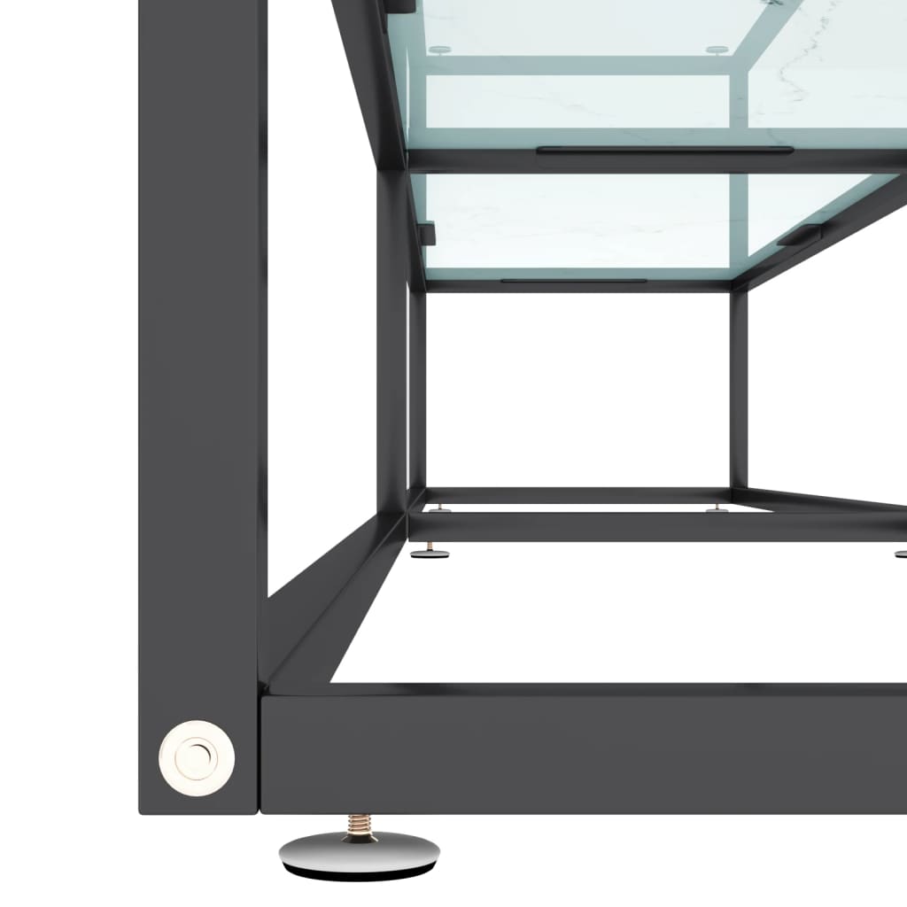 Tv-meubel 220x40x40,5 cm gehard glas witmarmerkleurig is nu te koop bij PeponiXL, paradijselijk wonen!