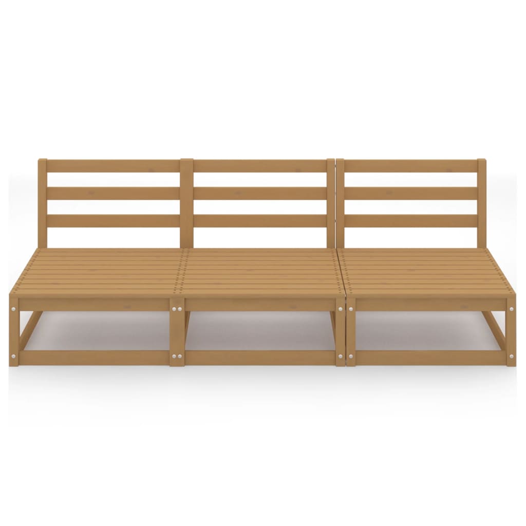 Tuinbank 3-zits massief grenenhout honingbruin is nu te koop bij PeponiXL, paradijselijk wonen!