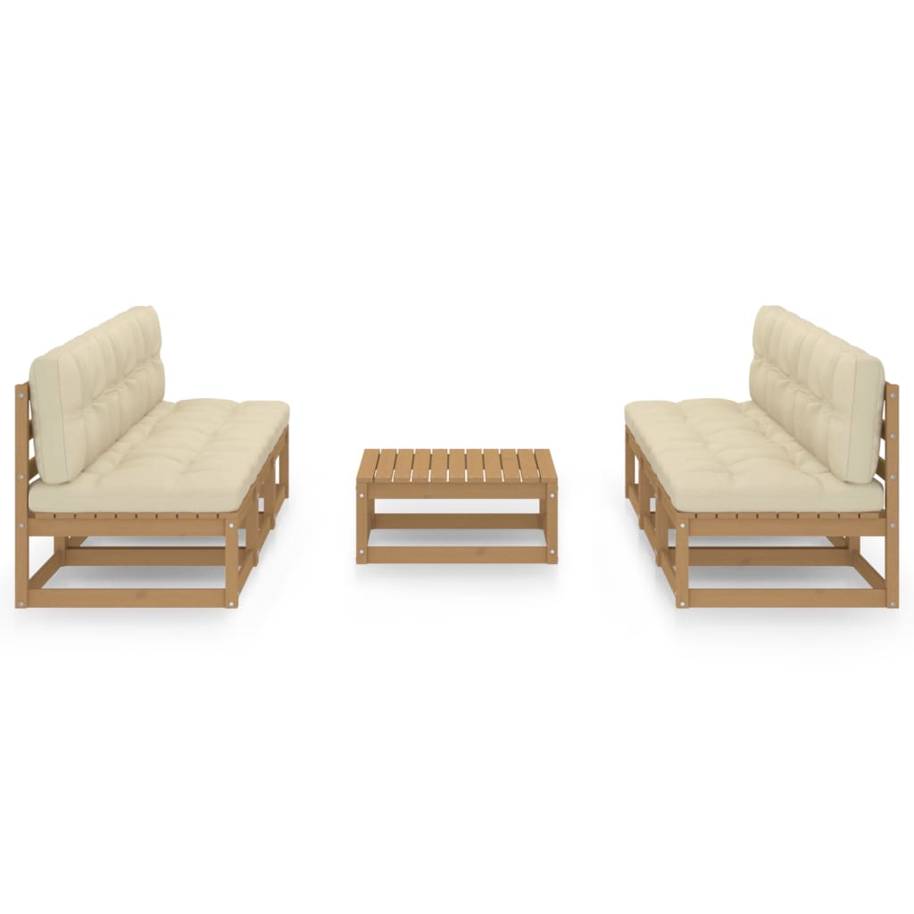 7-delige Loungeset met kussens massief grenenhout is nu te koop bij PeponiXL, paradijselijk wonen!