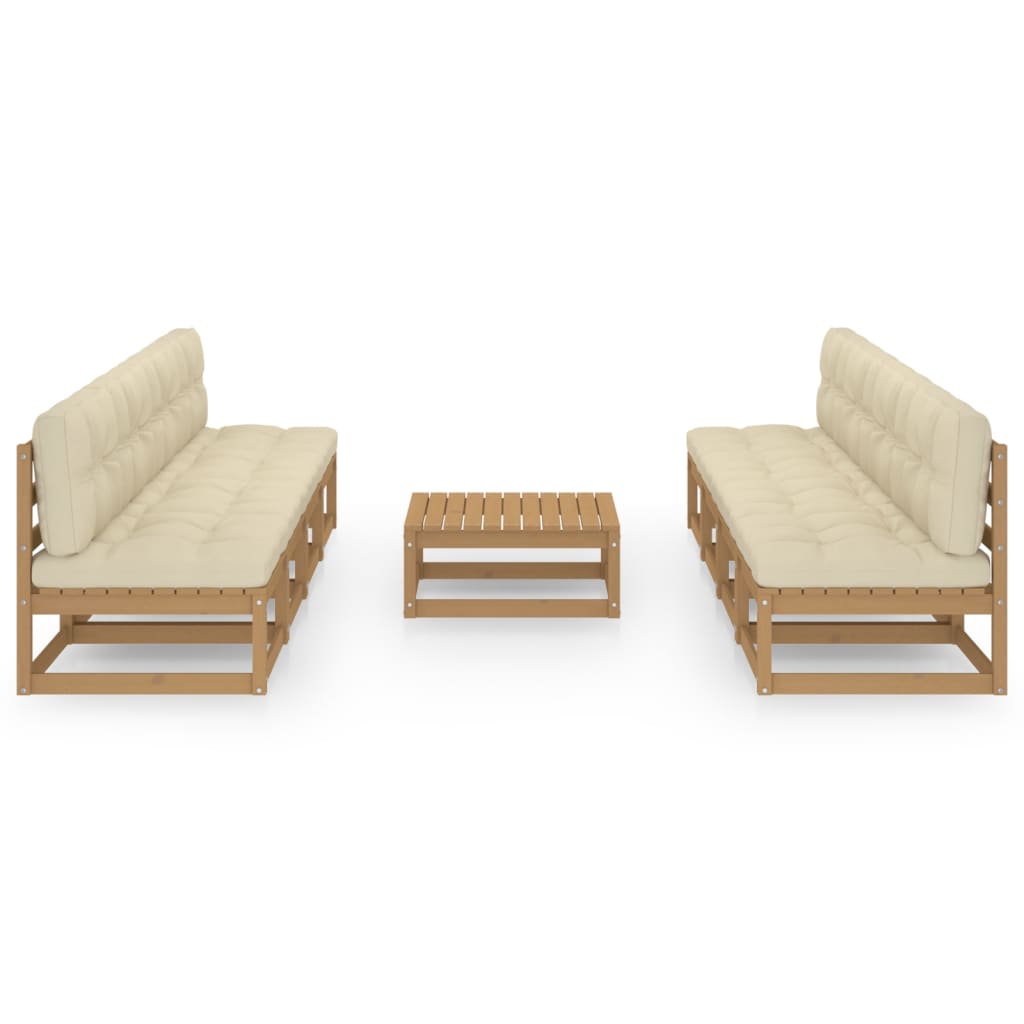 9-delige Loungeset met kussens massief grenenhout is nu te koop bij PeponiXL, paradijselijk wonen!