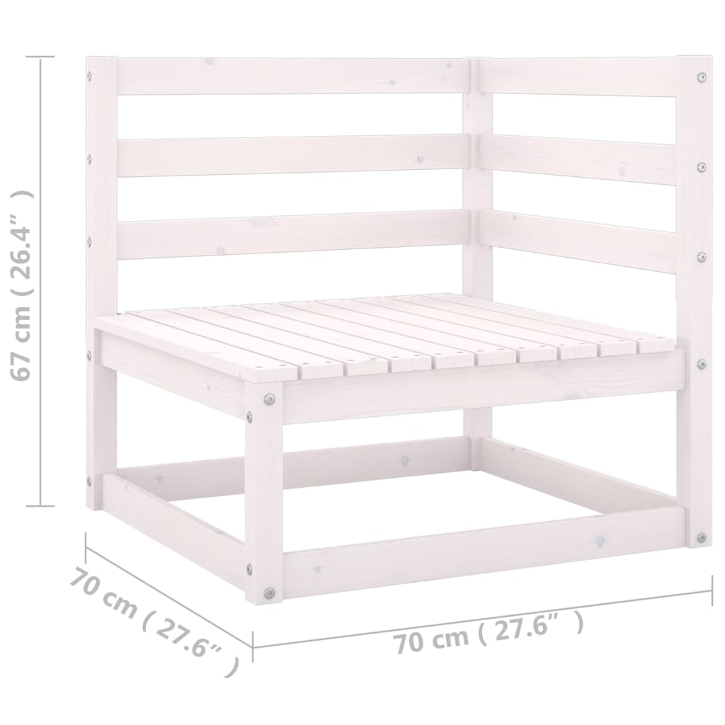 4-delige Loungeset met kussens massief grenenhout