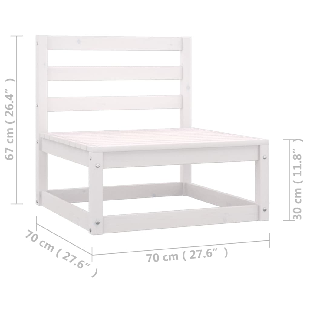 4-delige Loungeset met kussens massief grenenhout