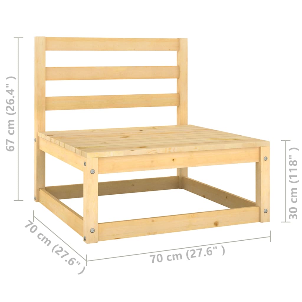 3-delige Loungeset met kussens massief grenenhout is nu te koop bij PeponiXL, paradijselijk wonen!