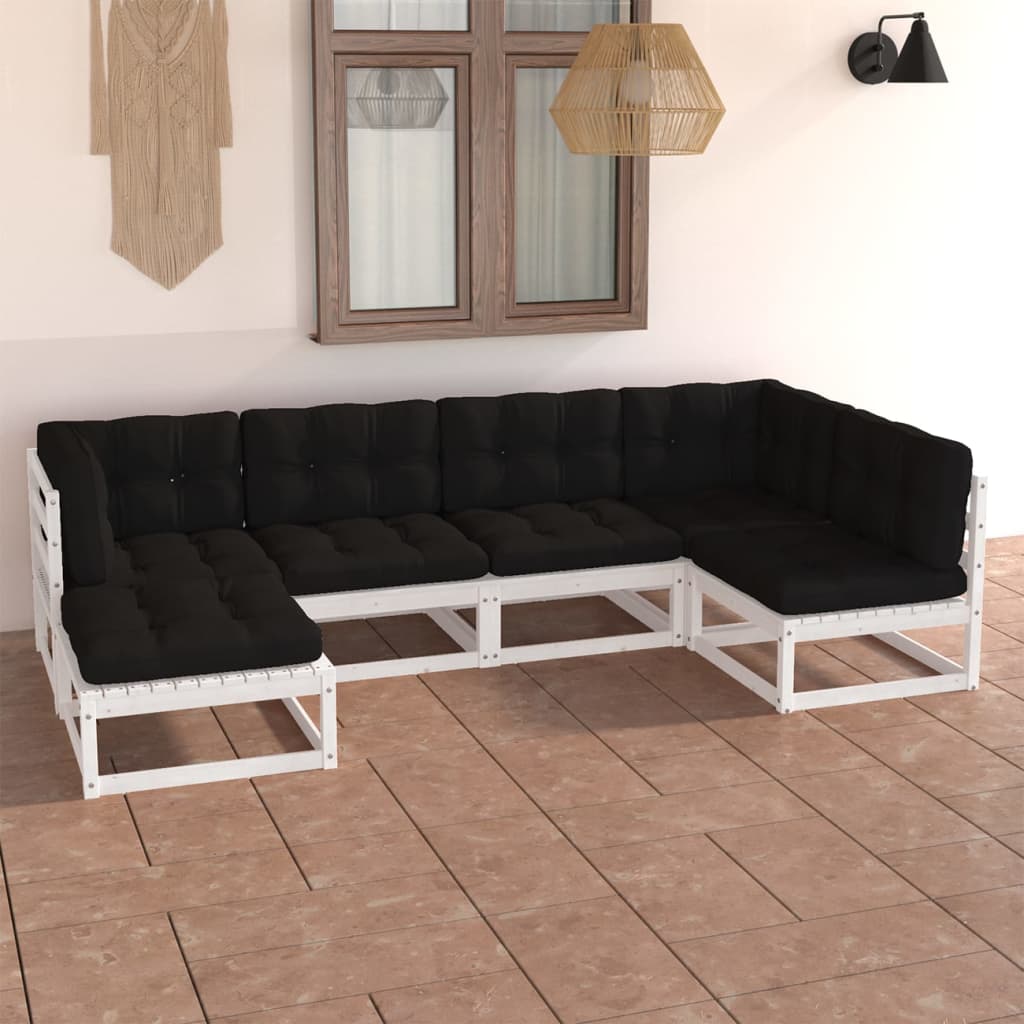 6-delige Loungeset met kussens massief grenenhout is nu te koop bij PeponiXL, paradijselijk wonen!