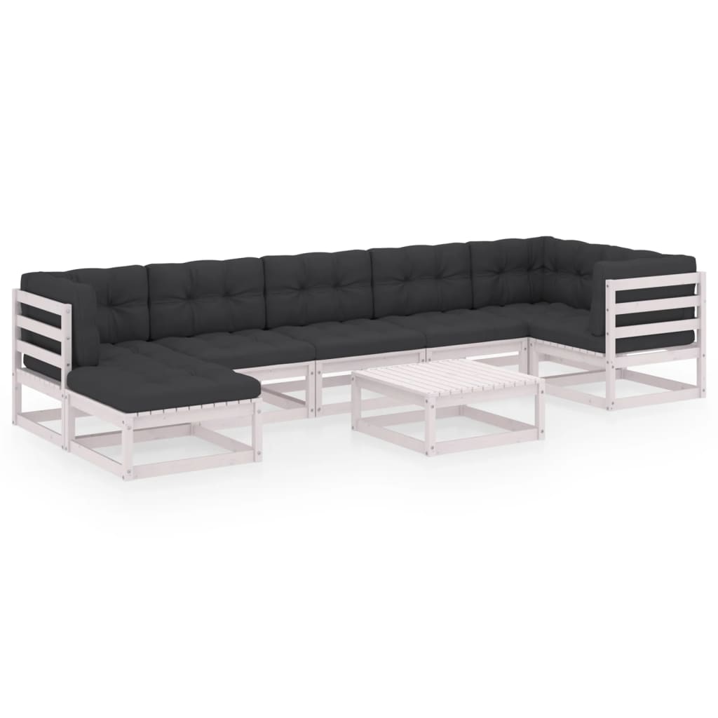 8-delige Loungeset met kussens massief grenenhout is nu te koop bij PeponiXL, paradijselijk wonen!