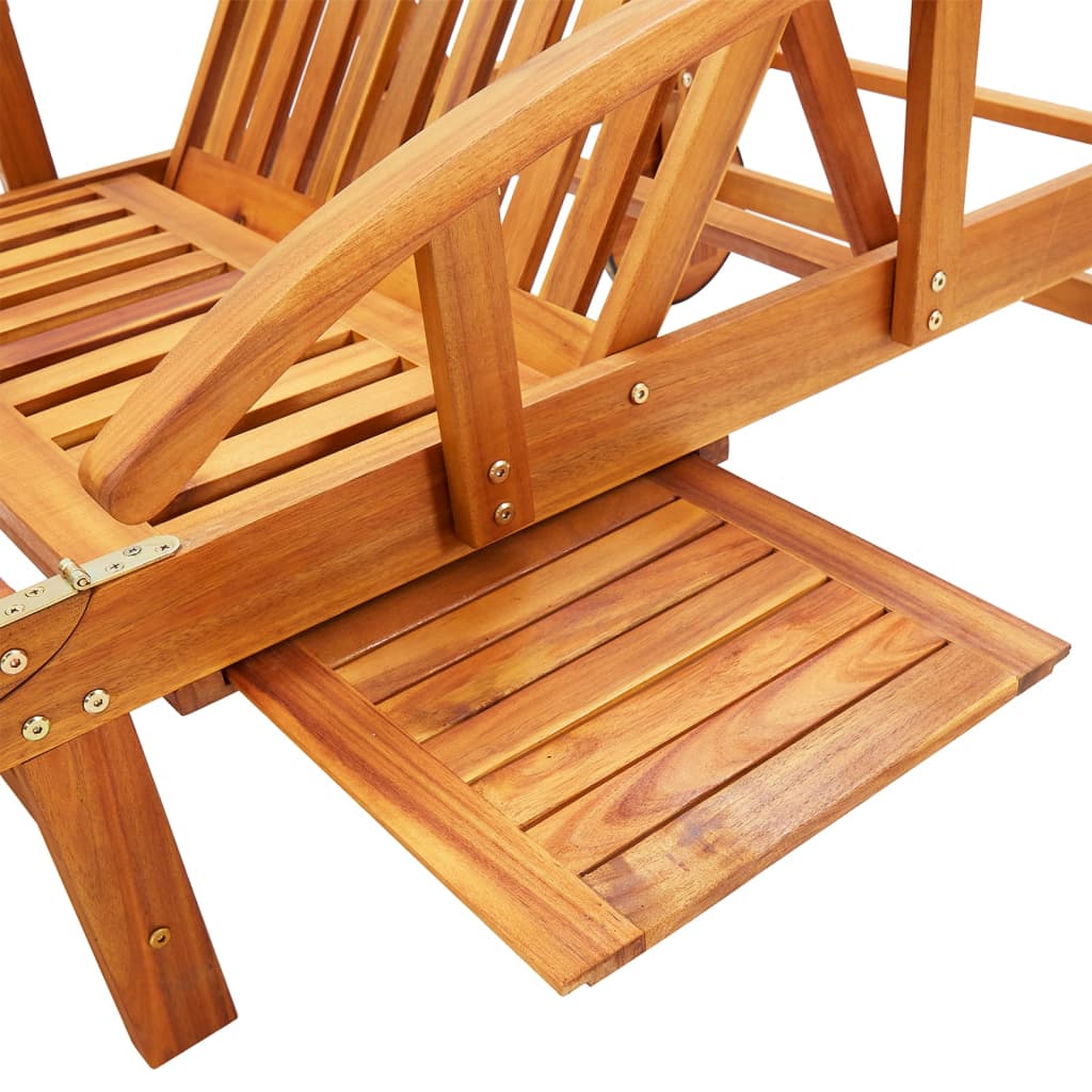 Ligstoelen 2 st met tafel en kussens massief acaciahout is nu te koop bij PeponiXL, paradijselijk wonen!