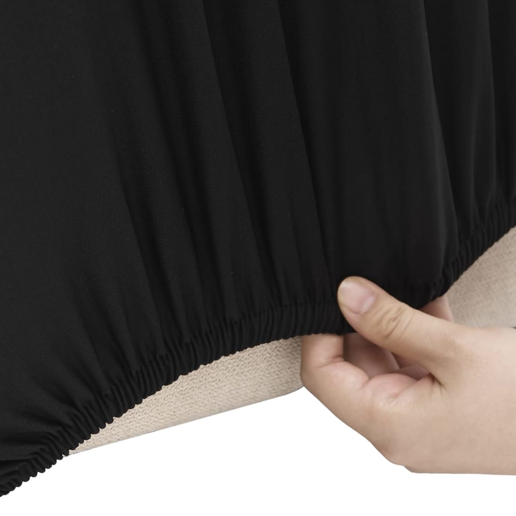 Tweezitsbankhoes stretch polyester jersey zwart is nu te koop bij PeponiXL, paradijselijk wonen!