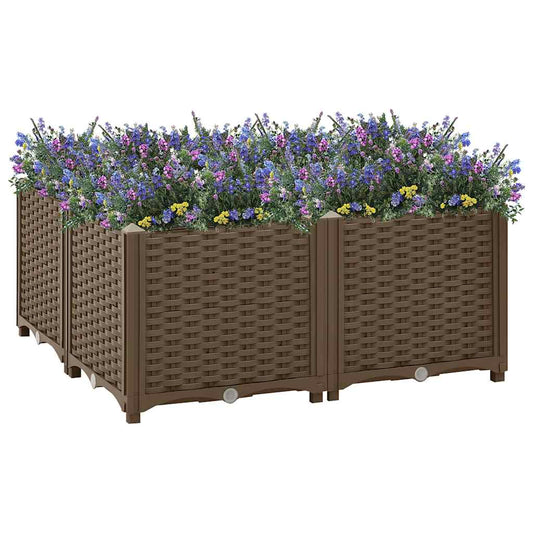 Plantenbak verhoogd 80x80x38 cm polypropyleen is nu te koop bij PeponiXL, paradijselijk wonen!