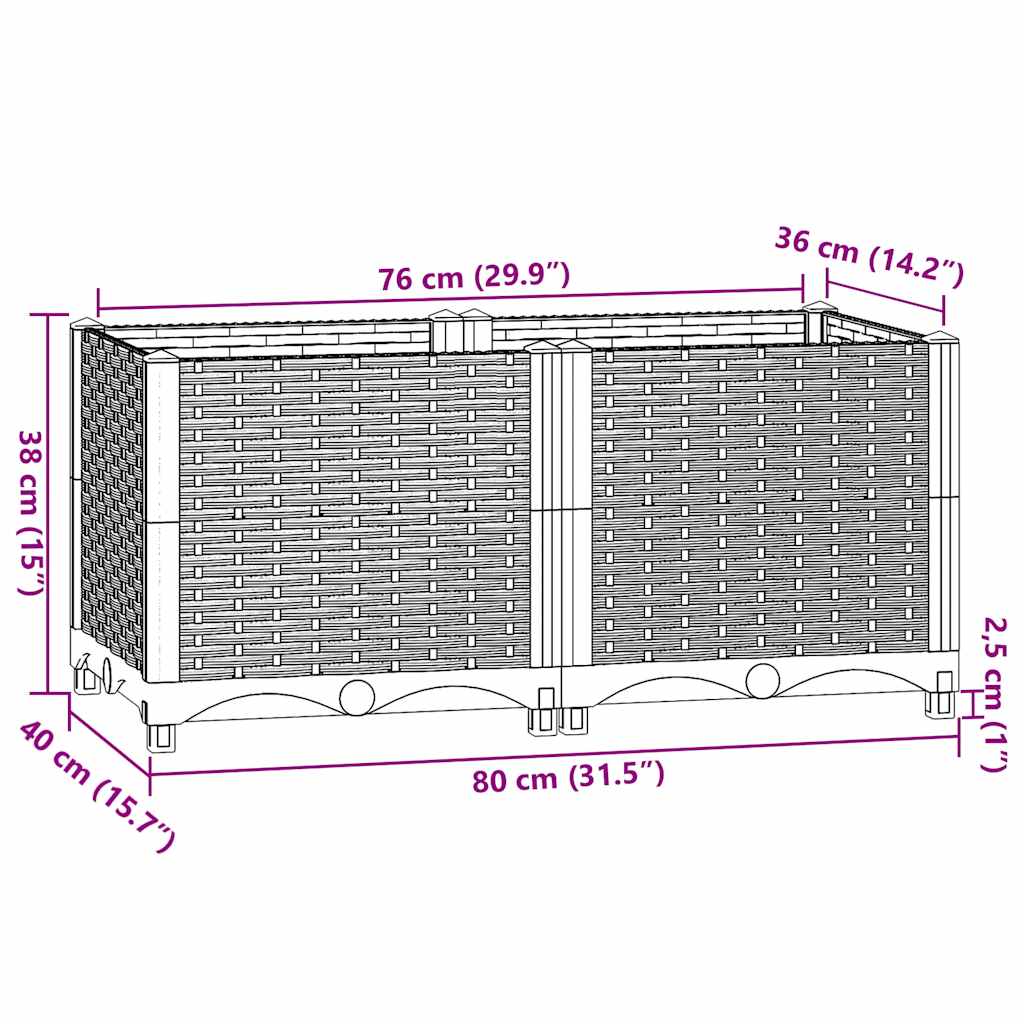 Verhoogd bed 80x40x38 cm polypropyleen is nu te koop bij PeponiXL, paradijselijk wonen!