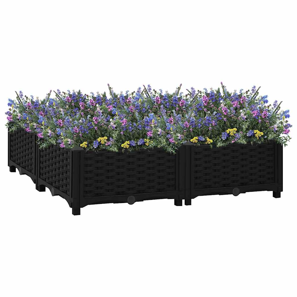 Plantenbak verhoogd 80x80x23 cm polypropyleen is nu te koop bij PeponiXL, paradijselijk wonen!