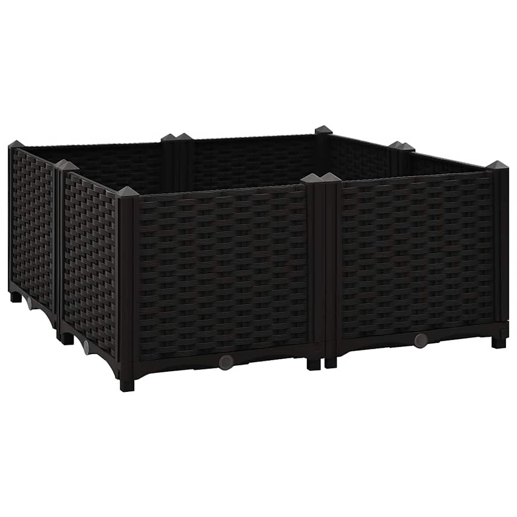 Plantenbak verhoogd 80x80x38 cm polypropyleen is nu te koop bij PeponiXL, paradijselijk wonen!