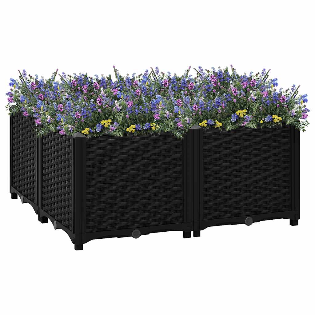 Plantenbak verhoogd 80x80x38 cm polypropyleen is nu te koop bij PeponiXL, paradijselijk wonen!