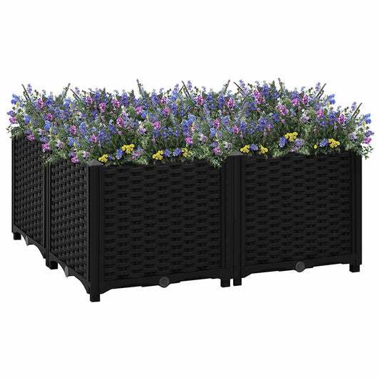 Plantenbak verhoogd 80x80x38 cm polypropyleen is nu te koop bij PeponiXL, paradijselijk wonen!