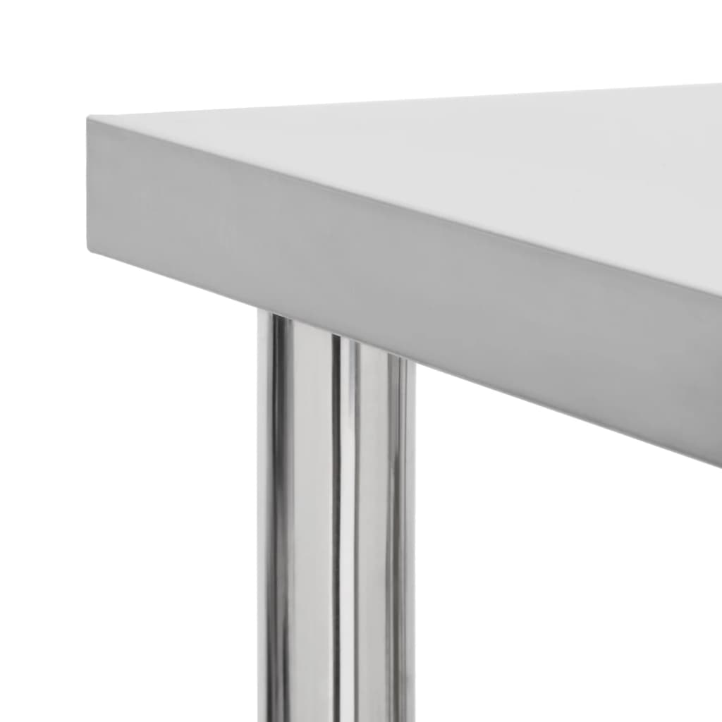 Keukenwerktafel met wielen 60x30x85 cm roestvrij staal is nu te koop bij PeponiXL, paradijselijk wonen!