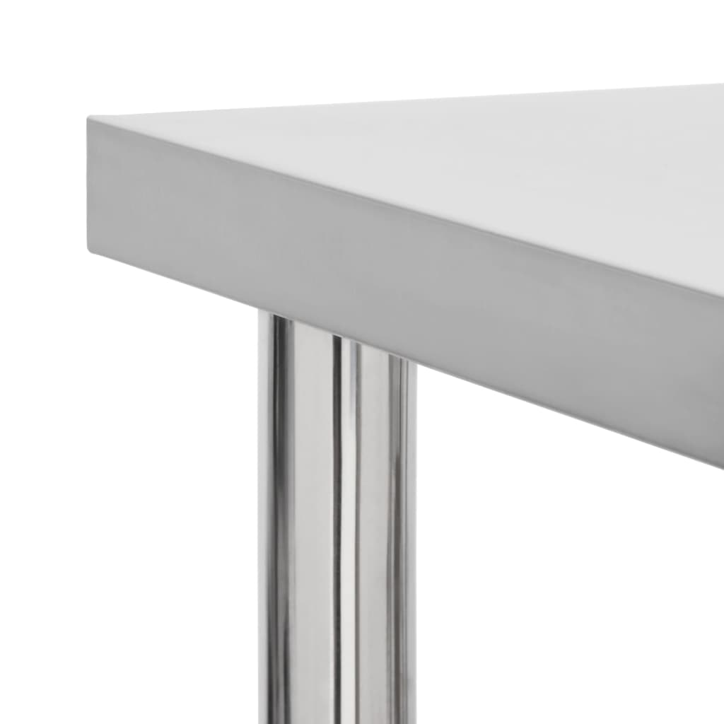 Keukenwerktafel met wielen 60x60x85 cm roestvrij staal is nu te koop bij PeponiXL, paradijselijk wonen!