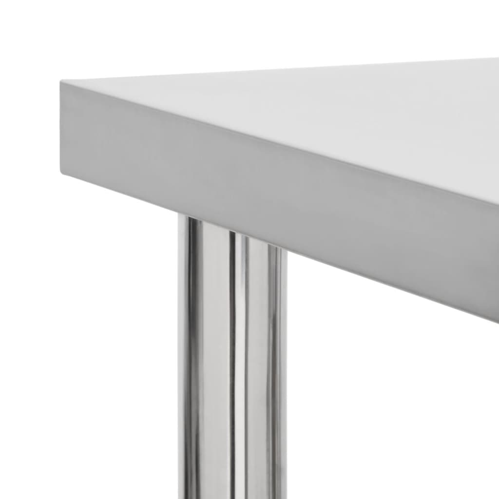 Keukenwerktafel met wielen 80x45x85 cm roestvrij staal is nu te koop bij PeponiXL, paradijselijk wonen!