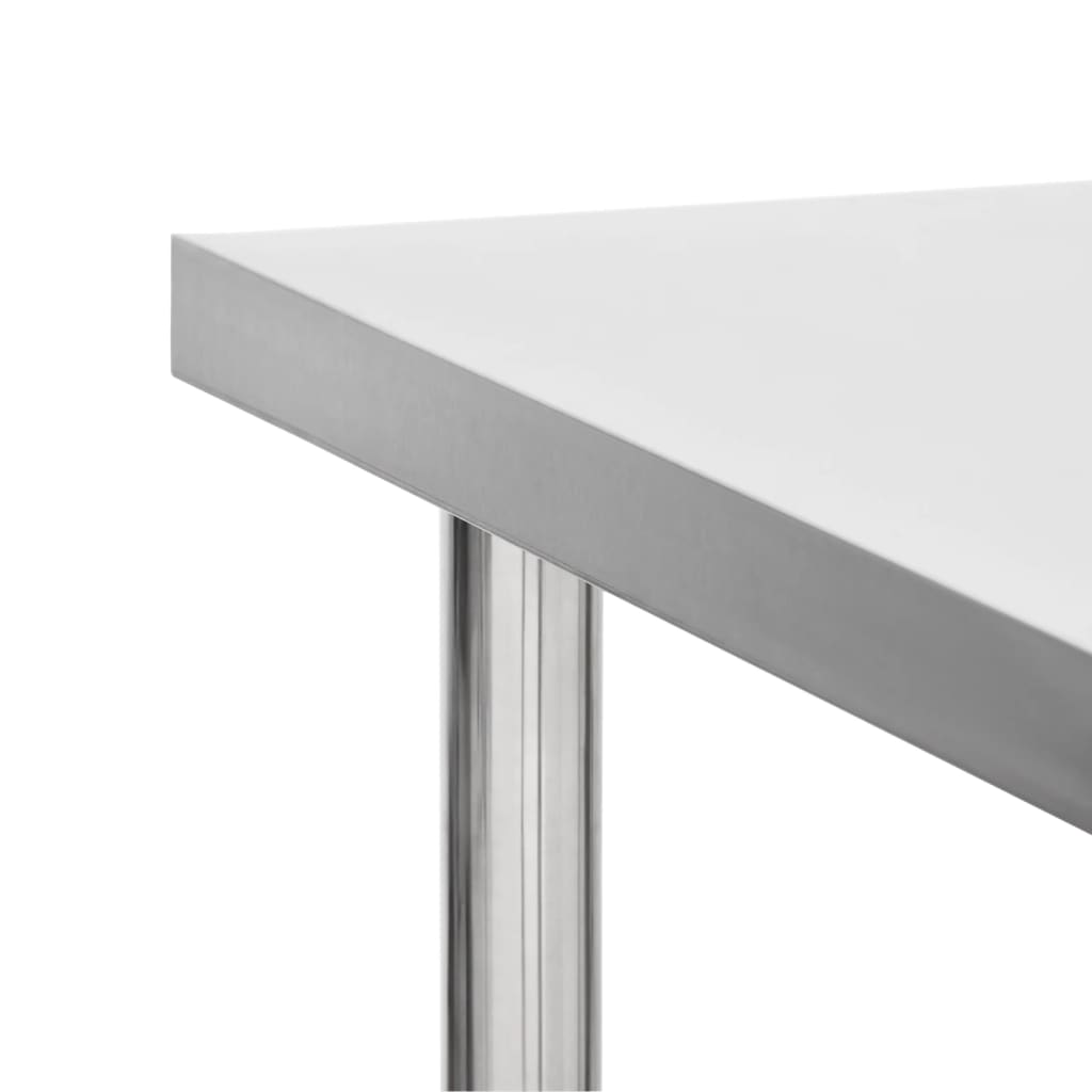 Keukenwerktafel met wielen 100x60x85 cm roestvrij staal is nu te koop bij PeponiXL, paradijselijk wonen!