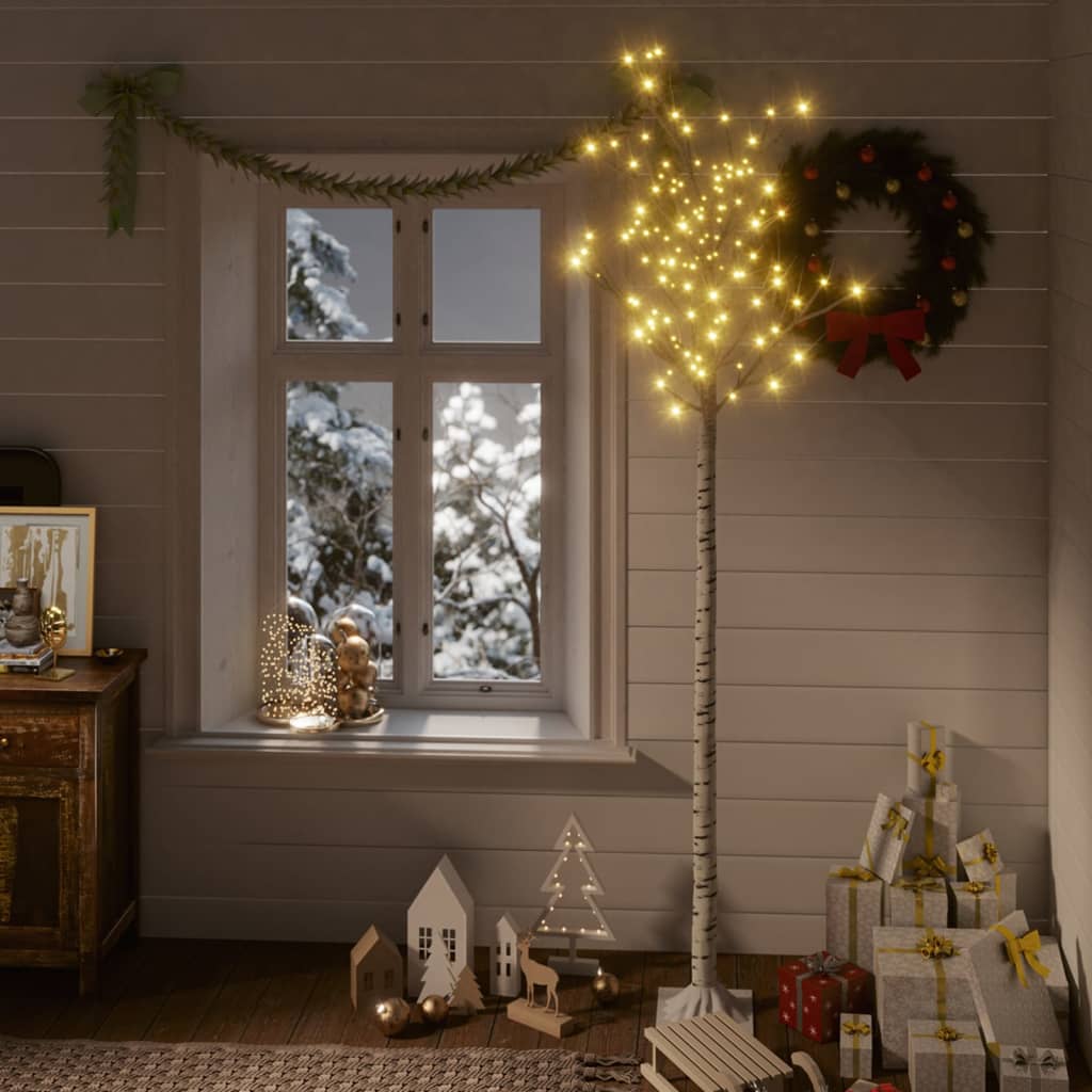Kerstboom wilg met 220 warmwittte LED's binnen en buiten 2,2 m is nu te koop bij PeponiXL, paradijselijk wonen!