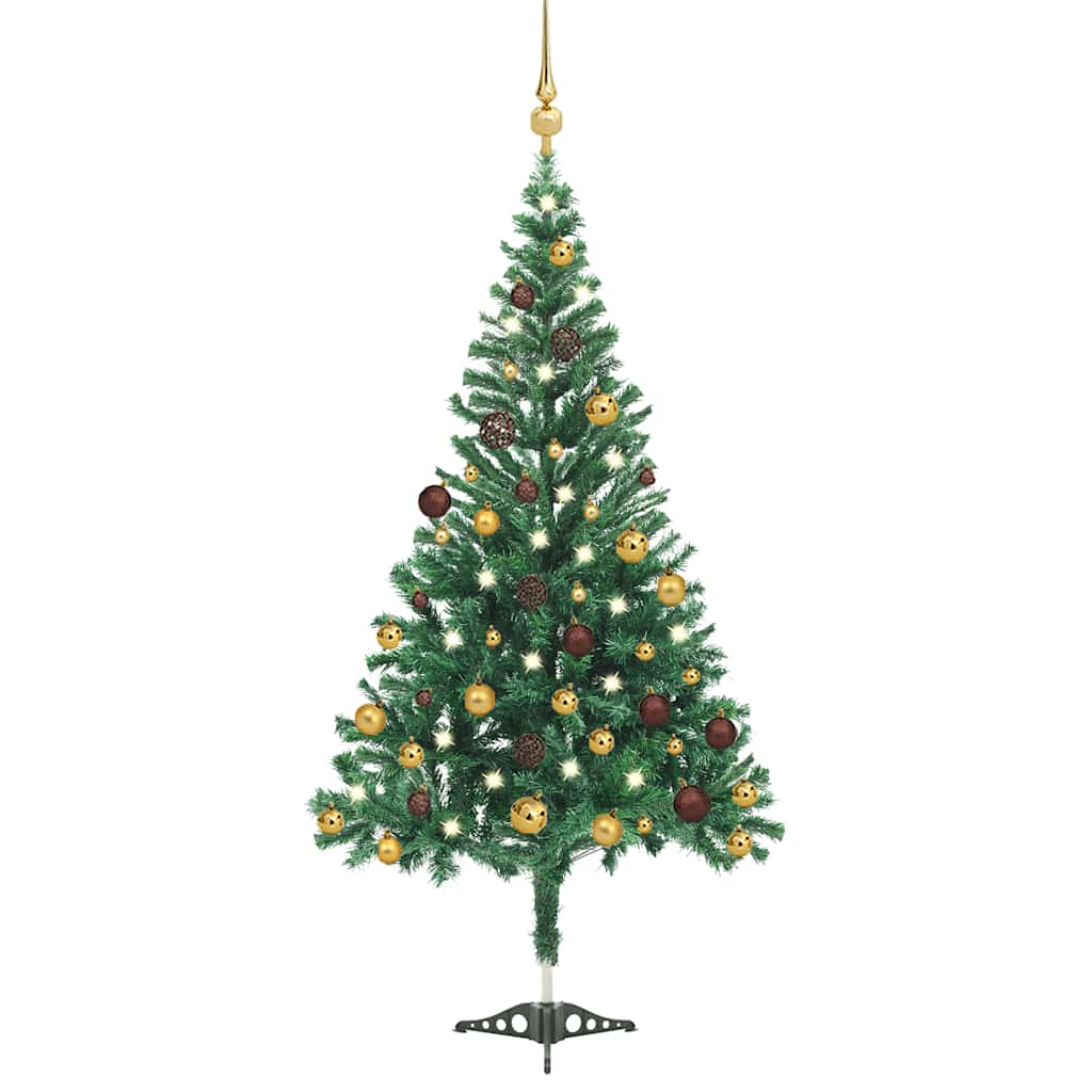 Kunstkerstboom met verlichting en kerstballen 546 takken 180 cm is nu te koop bij PeponiXL, paradijselijk wonen!