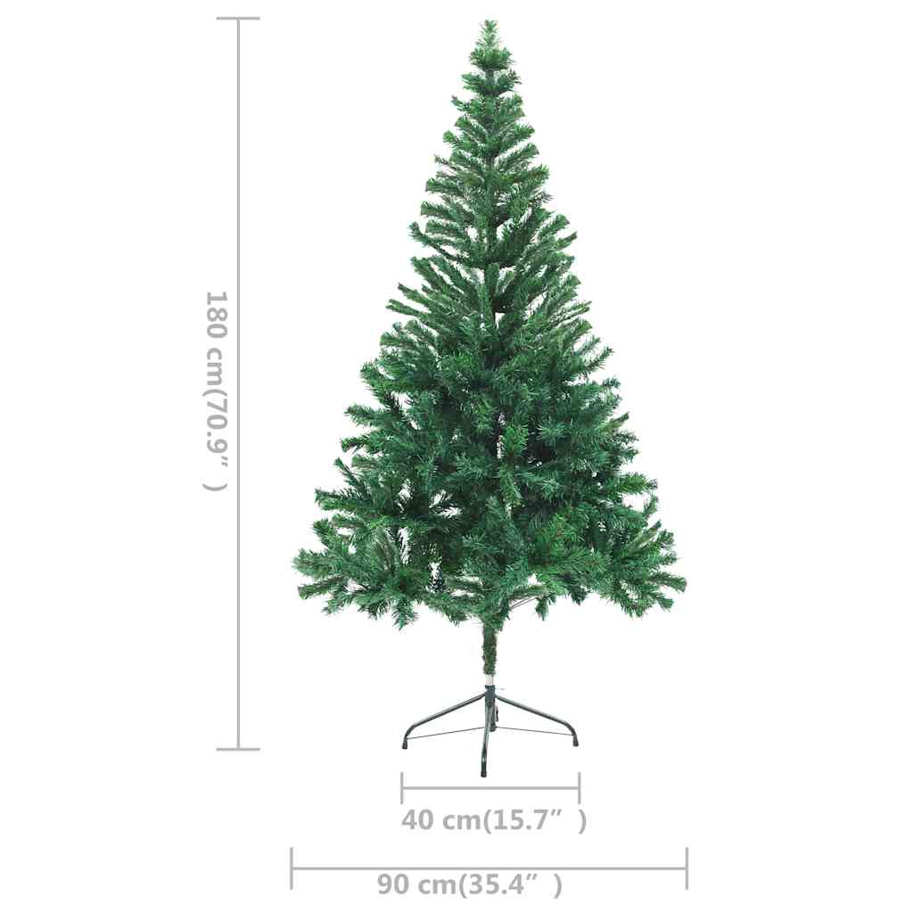 Kunstkerstboom met verlichting en kerstballen 546 takken 180 cm is nu te koop bij PeponiXL, paradijselijk wonen!