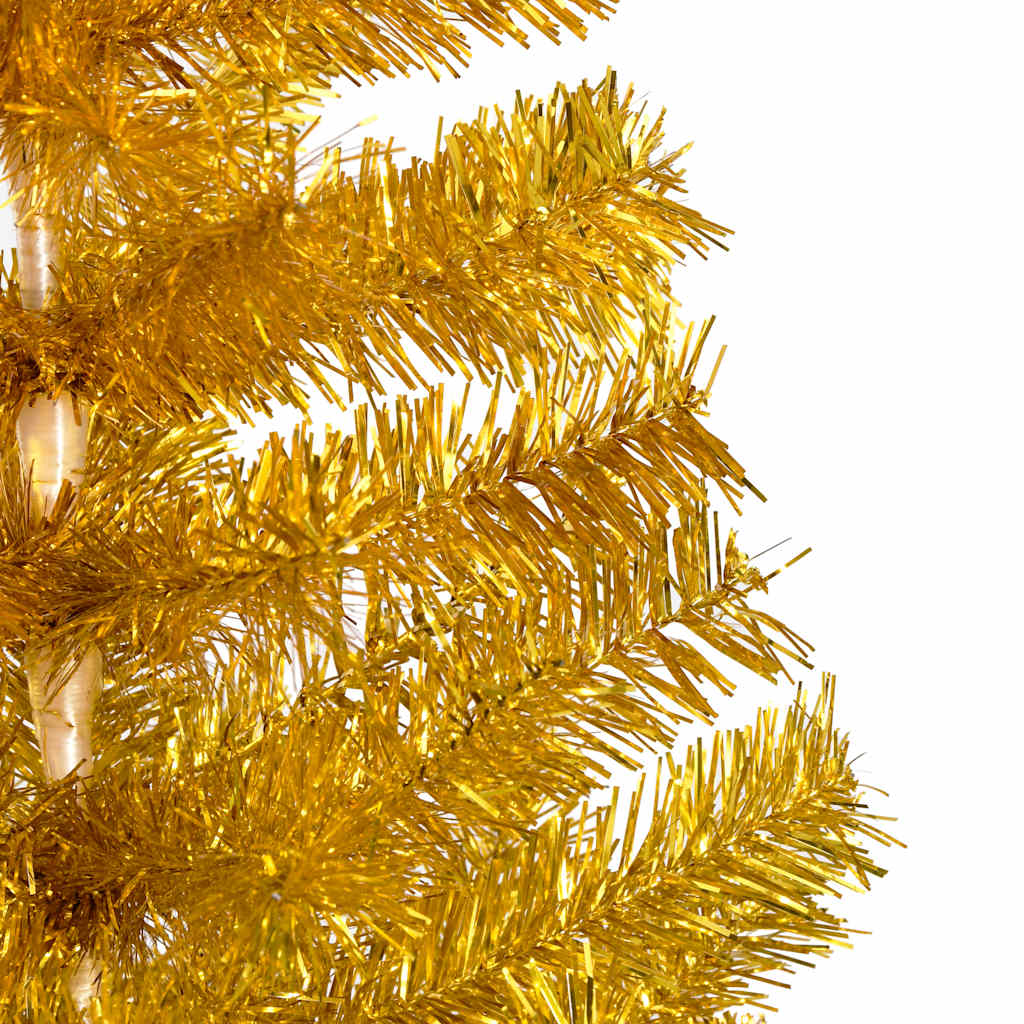 Kunstkerstboom met verlichting en kerstballen 180 cm PET goud is nu te koop bij PeponiXL, paradijselijk wonen!