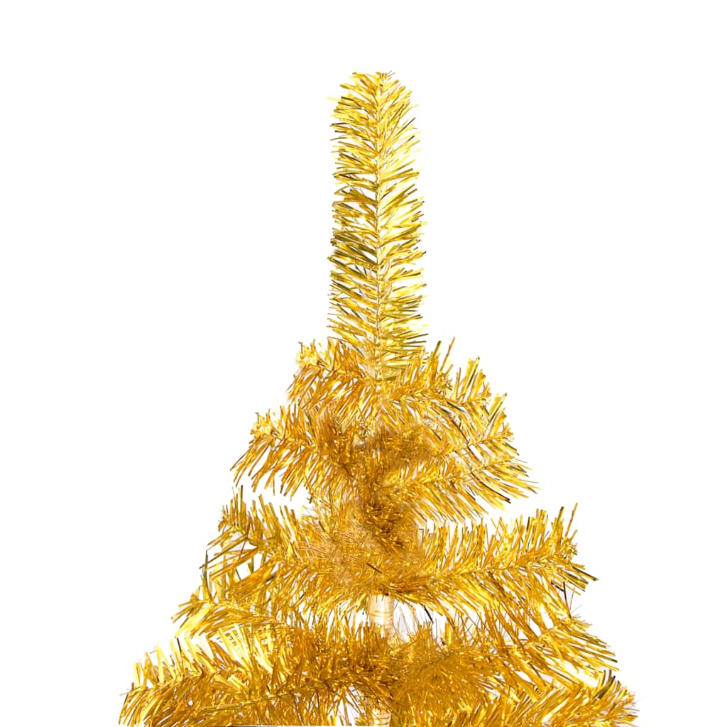Kunstkerstboom met verlichting en kerstballen 180 cm PET goud is nu te koop bij PeponiXL, paradijselijk wonen!