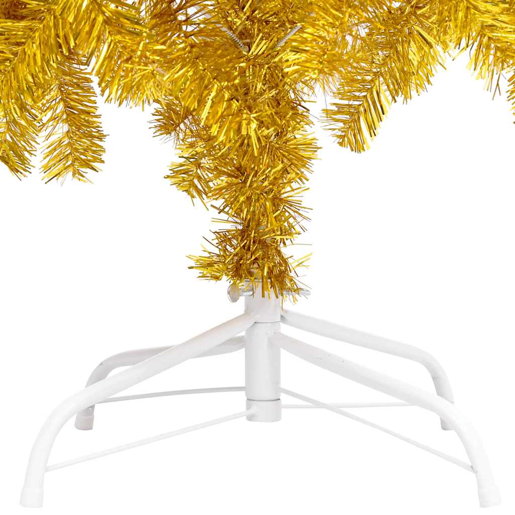 Kunstkerstboom met verlichting en kerstballen 180 cm PET goud is nu te koop bij PeponiXL, paradijselijk wonen!