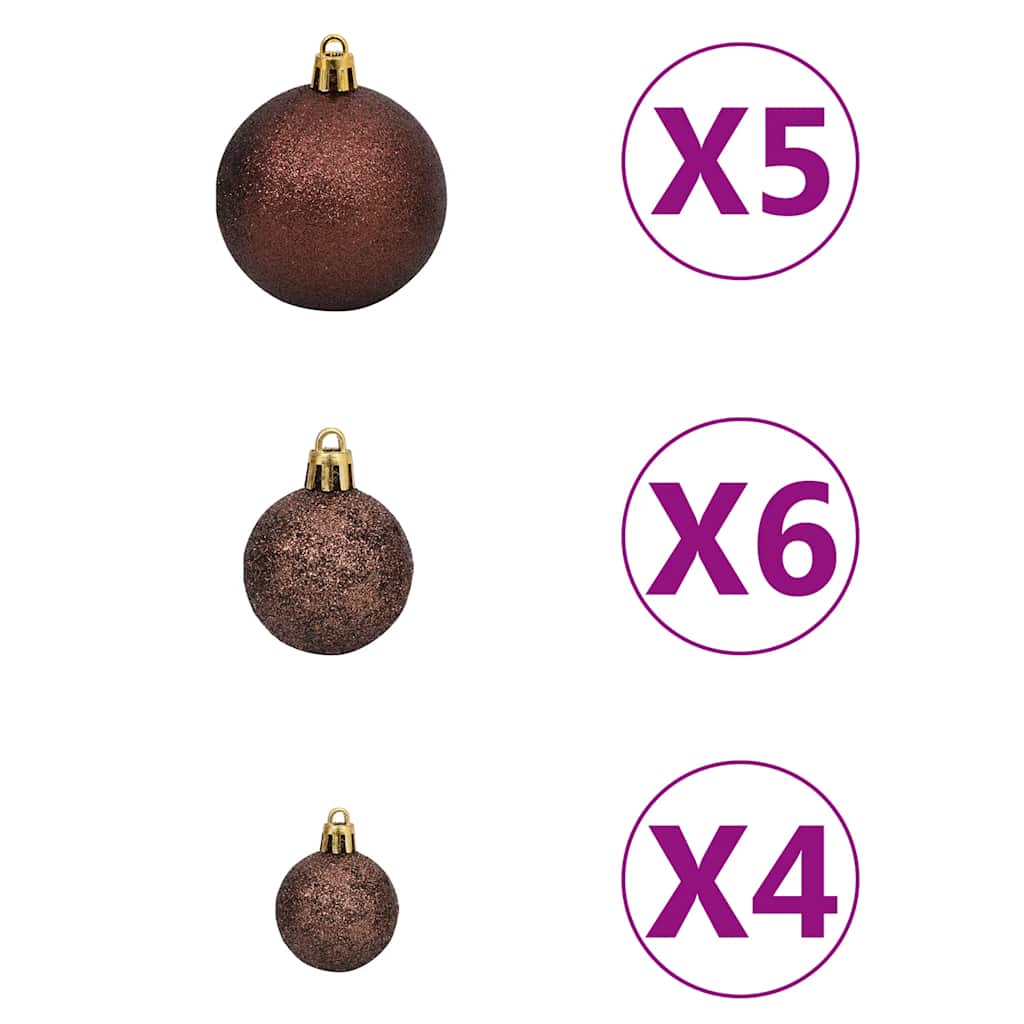 Kunstkerstboom met verlichting en kerstballen 180 cm PET goud is nu te koop bij PeponiXL, paradijselijk wonen!