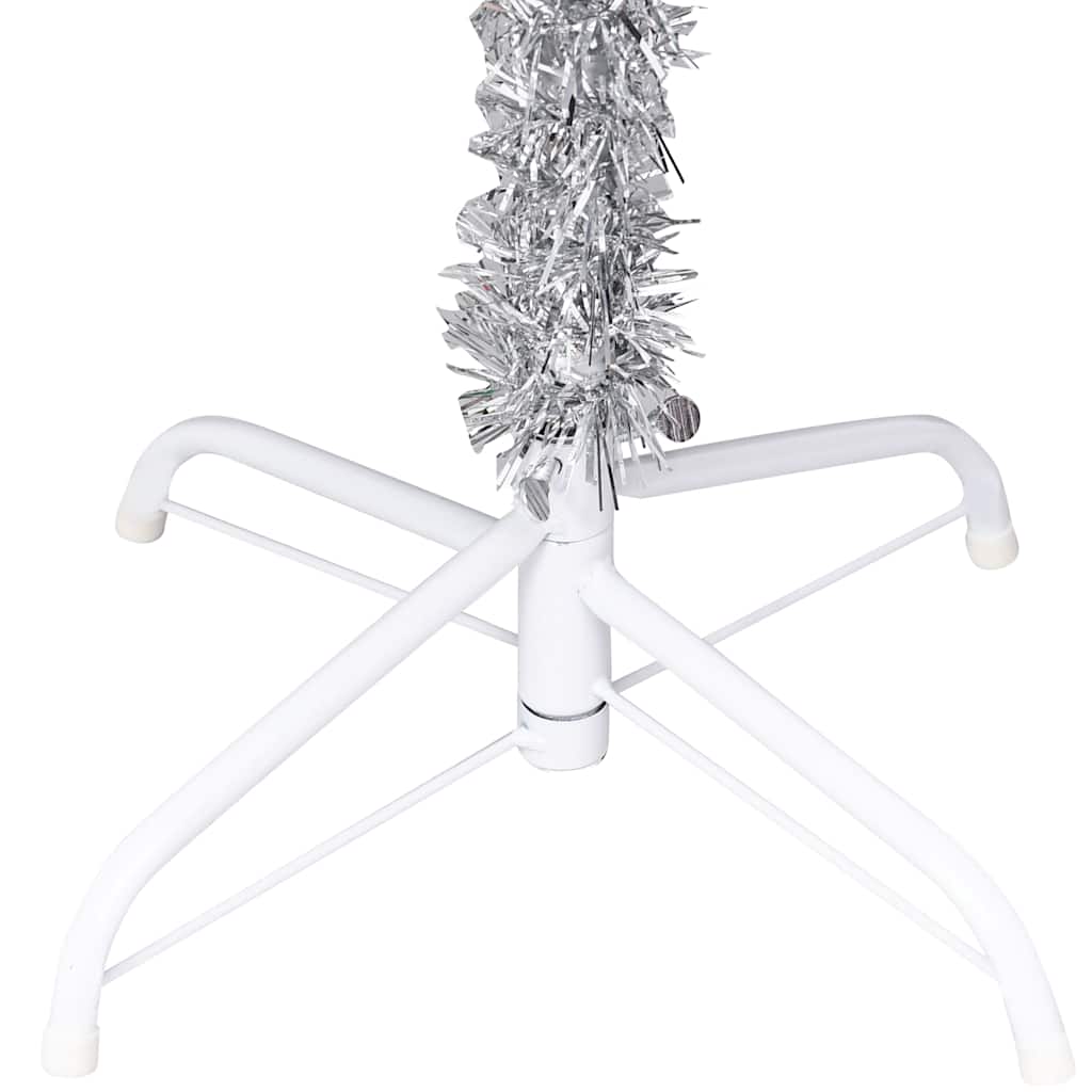 Kunstkerstboom met verlichting en kerstballen 150 cm PET zilver is nu te koop bij PeponiXL, paradijselijk wonen!