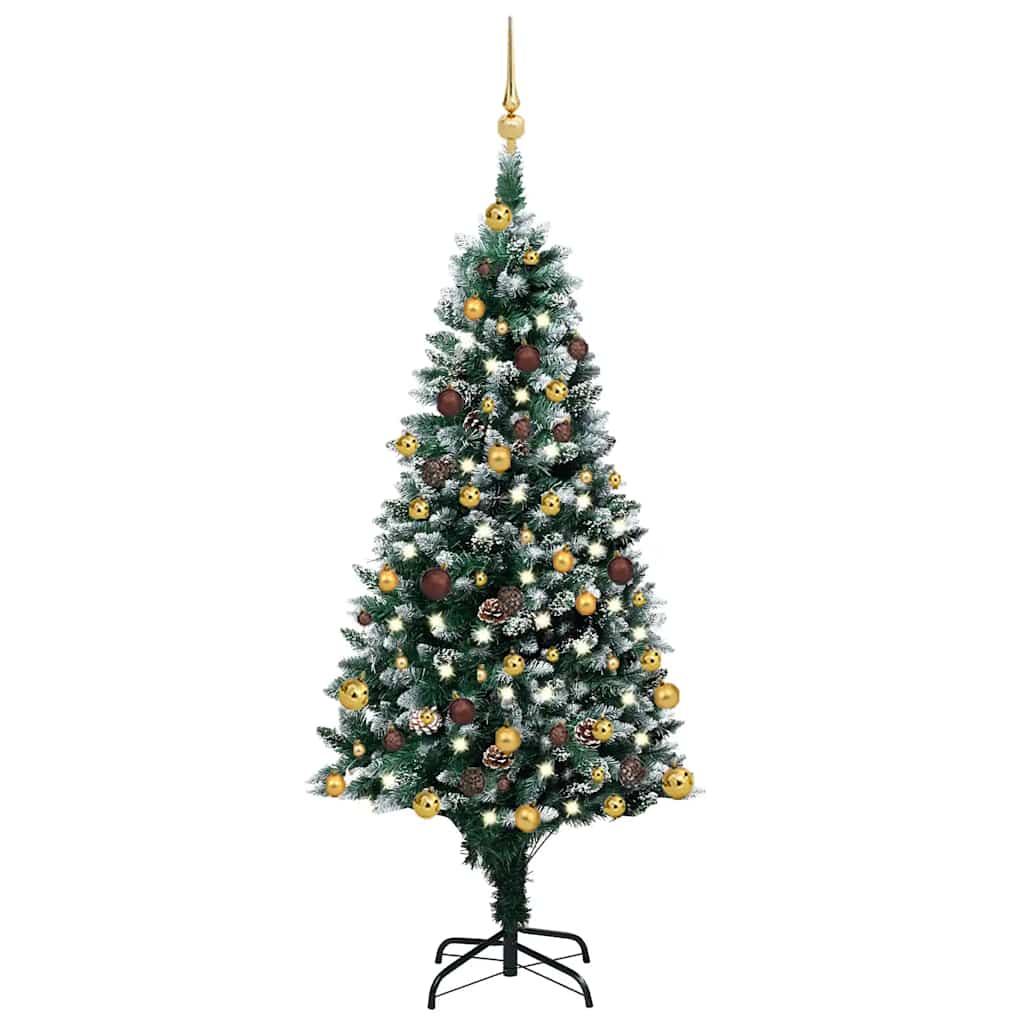 Kunstkerstboom met LED en kerstballen en dennenappels 180 cm is nu te koop bij PeponiXL, paradijselijk wonen!
