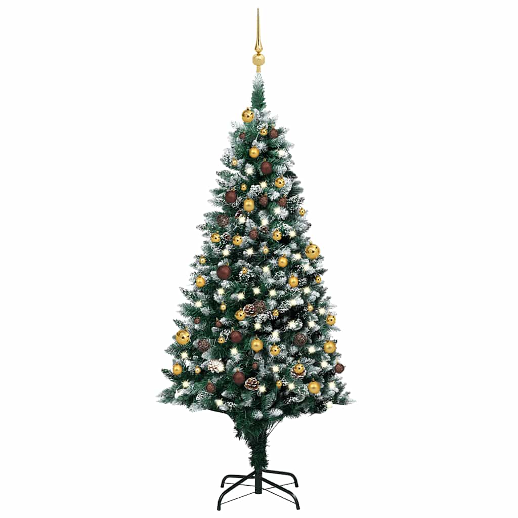 Kunstkerstboom met LED en kerstballen en dennenappels 180 cm is nu te koop bij PeponiXL, paradijselijk wonen!