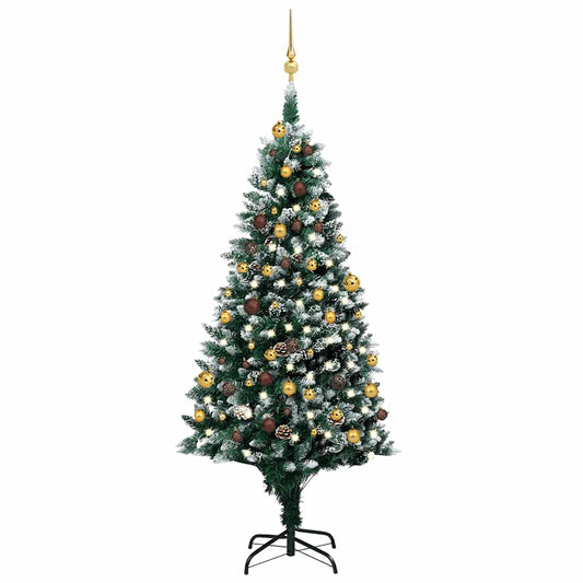 Kunstkerstboom met LED en kerstballen en dennenappels 180 cm is nu te koop bij PeponiXL, paradijselijk wonen!
