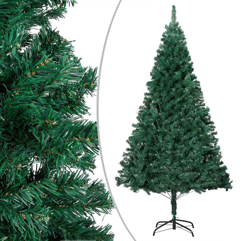 Kunstkerstboom met verlichting en kerstballen 180 cm PVC groen is nu te koop bij PeponiXL, paradijselijk wonen!