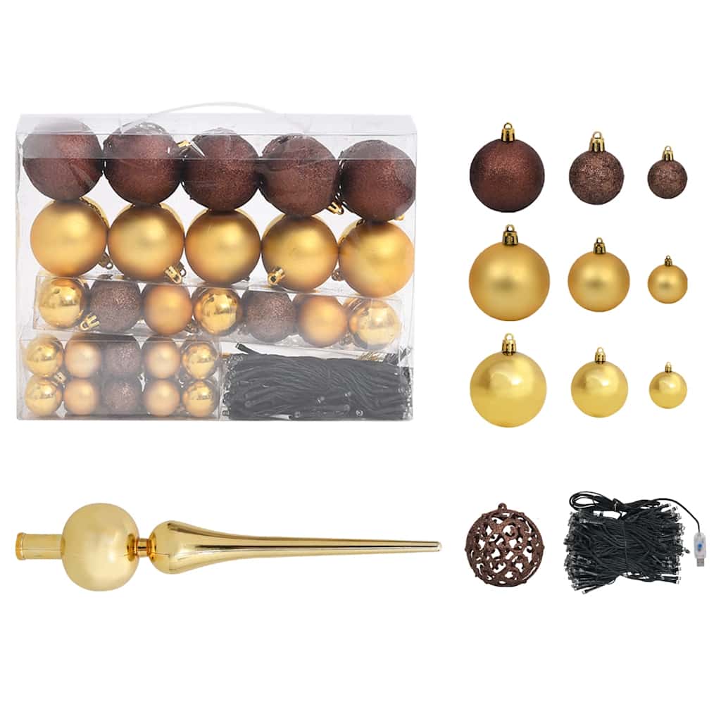 Kunstkerstboom met verlichting en kerstballen 240 cm groen is nu te koop bij PeponiXL, paradijselijk wonen!