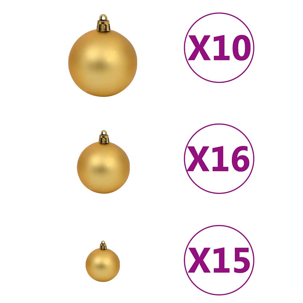 Kunstkerstboom met verlichting en kerstballen 240 cm groen is nu te koop bij PeponiXL, paradijselijk wonen!
