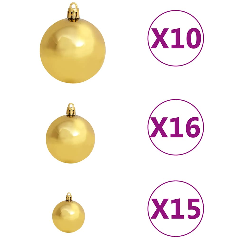 Kunstkerstboom met verlichting en kerstballen 240 cm groen is nu te koop bij PeponiXL, paradijselijk wonen!
