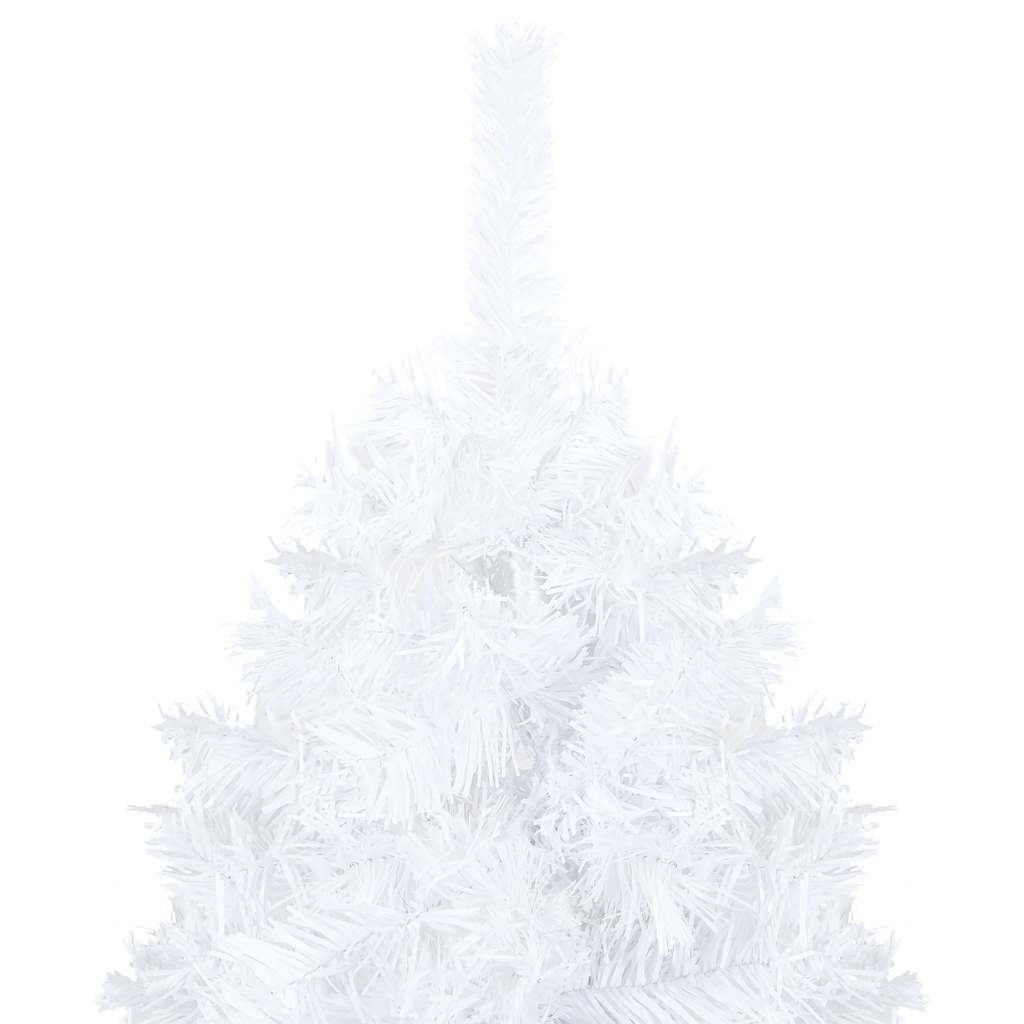 Kunstkerstboom met verlichting en kerstballen 120 cm PVC wit is nu te koop bij PeponiXL, paradijselijk wonen!