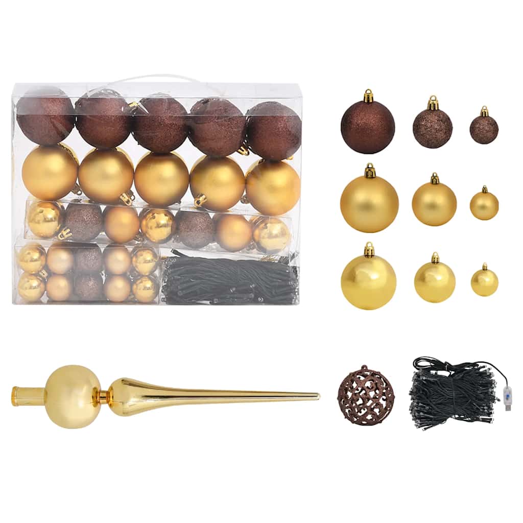 Kunstkerstboom Nordmann met LED's en kerstballen 150 cm groen is nu te koop bij PeponiXL, paradijselijk wonen!