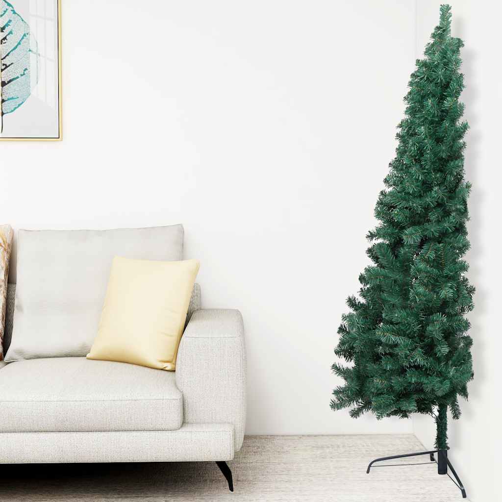 Kunstkerstboom met verlichting en kerstballen half 120 cm groen is nu te koop bij PeponiXL, paradijselijk wonen!